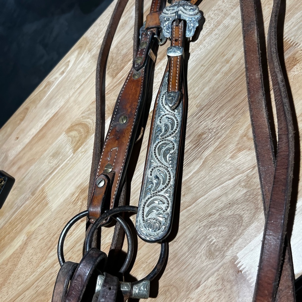 Dale Chavez silver‎ horse bridle and reins - Picture 2 of 6